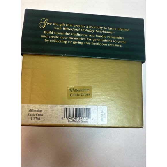 Waterford Holiday Heirlooms Millennium Celtic Cross Ornament 2000/2001 Nostalgic - Picture 7 of 10